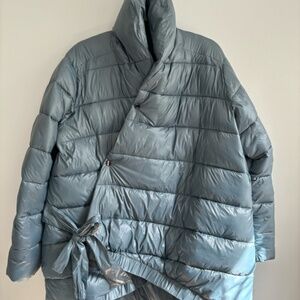 Universal Standard Kanda Puffer jacket, light blue, women's size 14/16  XL/1X